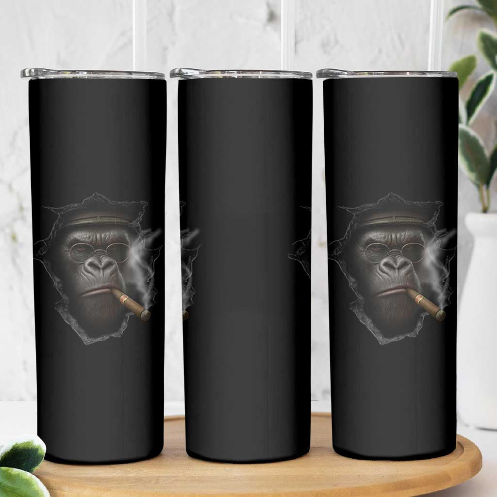 Cool Gorilla With Cigar Skinny Tumbler Animal Lover Gift