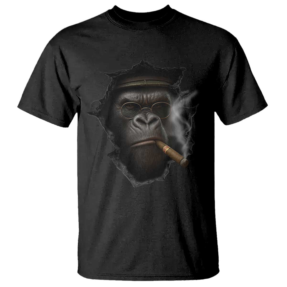 Cool Gorilla With Cigar T Shirt Animal Lover Gift - Wonder Print Shop