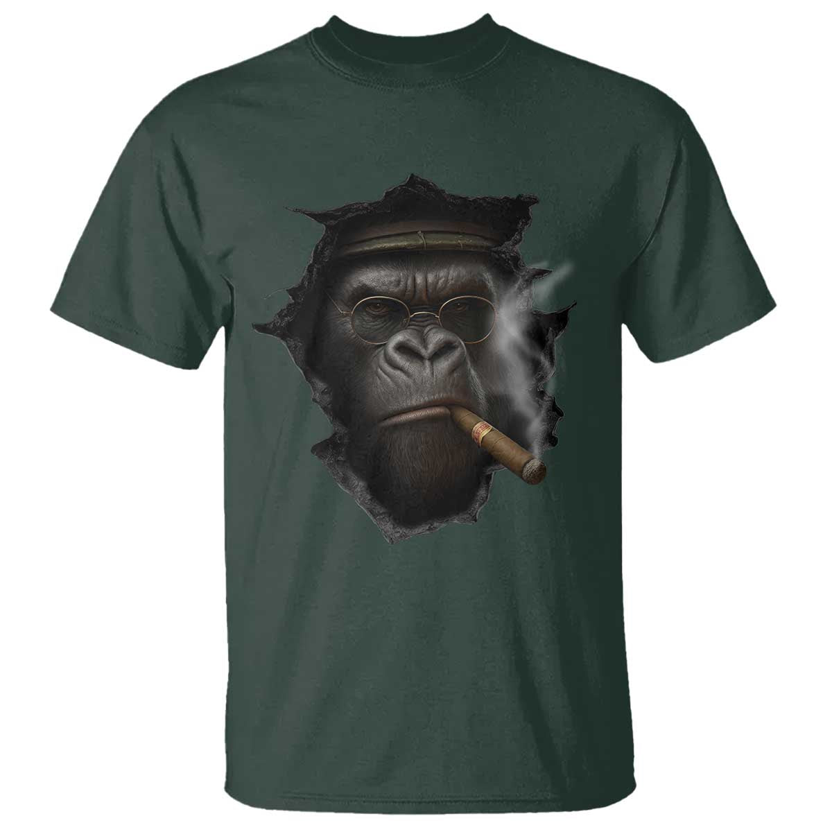 Cool Gorilla With Cigar T Shirt Animal Lover Gift - Wonder Print Shop