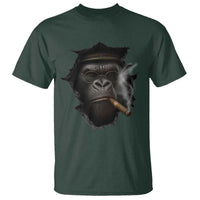 Cool Gorilla With Cigar T Shirt Animal Lover Gift - Wonder Print Shop