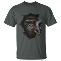 Cool Gorilla With Cigar T Shirt Animal Lover Gift - Wonder Print Shop