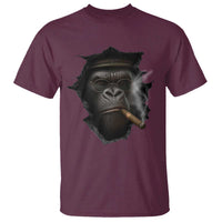 Cool Gorilla With Cigar T Shirt Animal Lover Gift - Wonder Print Shop