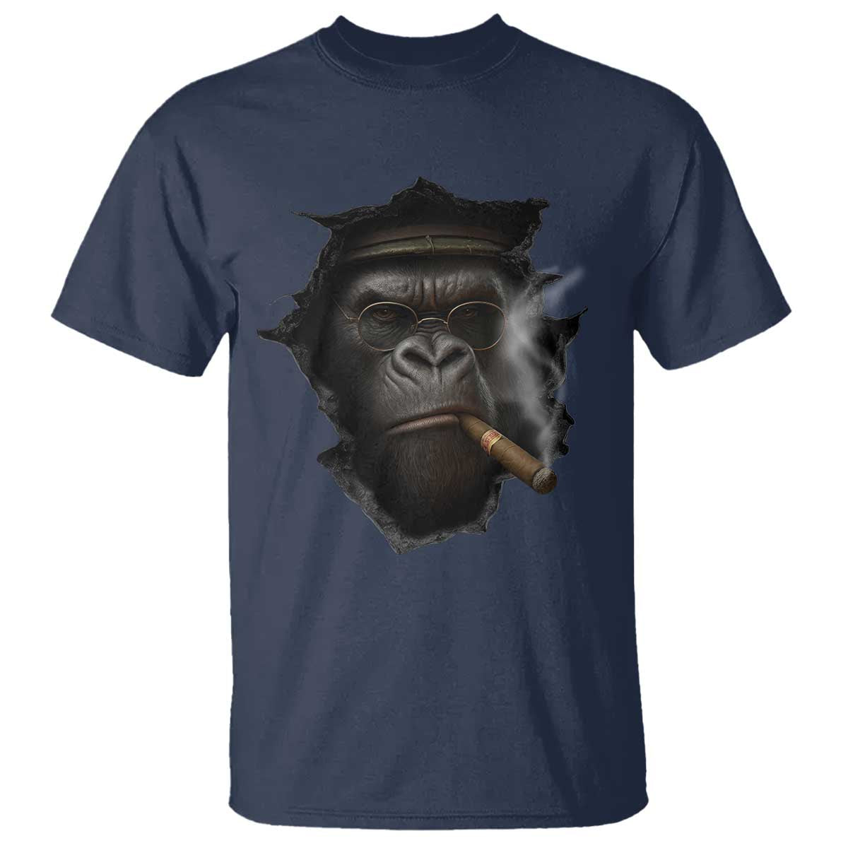 Cool Gorilla With Cigar T Shirt Animal Lover Gift - Wonder Print Shop