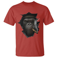 Cool Gorilla With Cigar T Shirt Animal Lover Gift - Wonder Print Shop