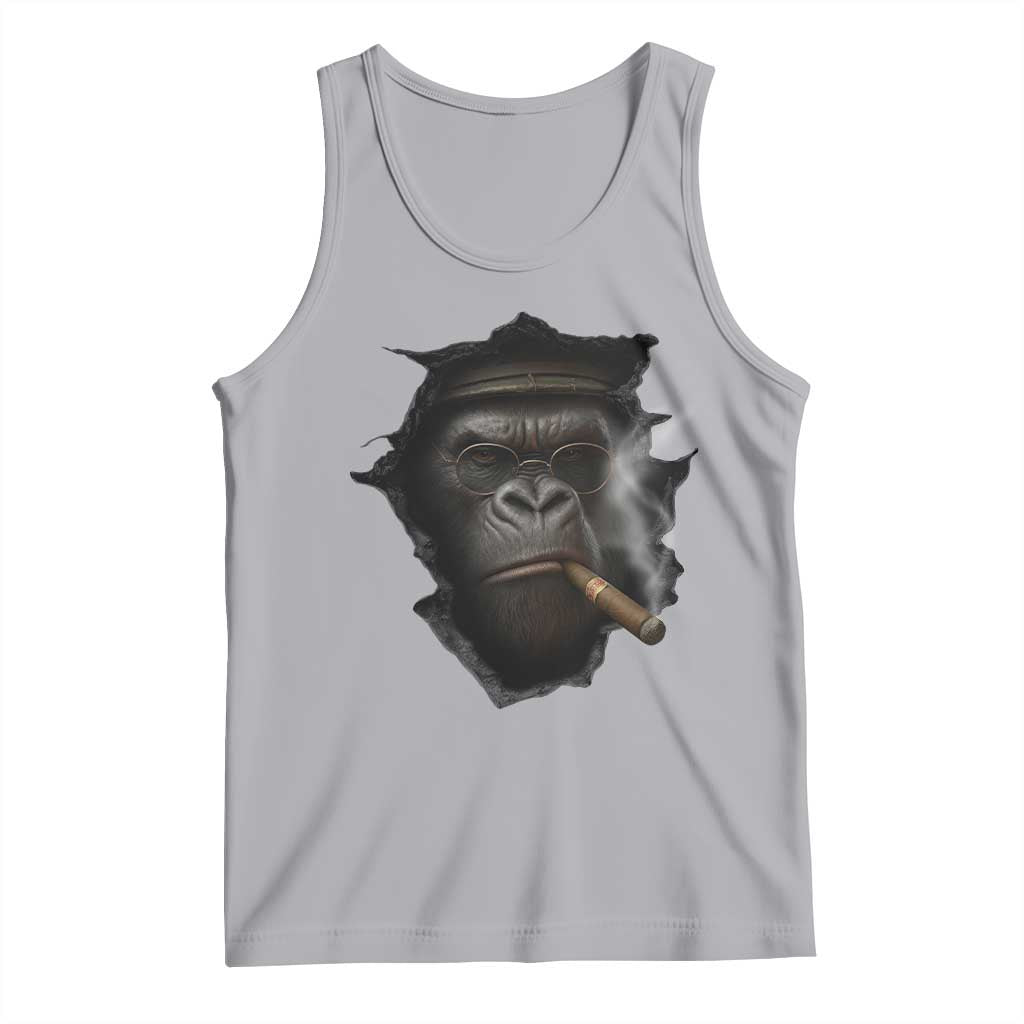 Cool Gorilla With Cigar Tank Top Animal Lover Gift - Wonder Print Shop