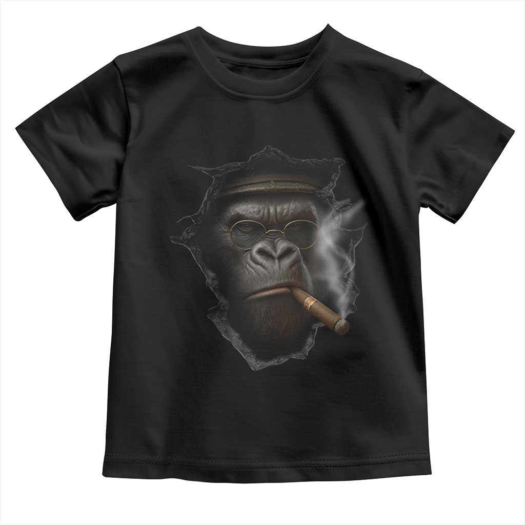 Cool Gorilla With Cigar Toddler T Shirt Animal Lover Gift - Wonder Print Shop