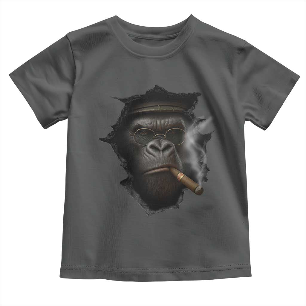 Cool Gorilla With Cigar Toddler T Shirt Animal Lover Gift - Wonder Print Shop
