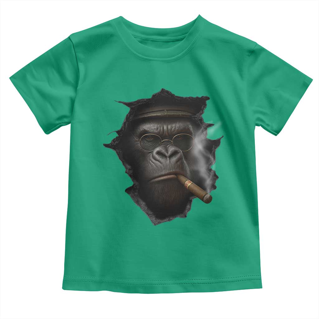 Cool Gorilla With Cigar Toddler T Shirt Animal Lover Gift - Wonder Print Shop