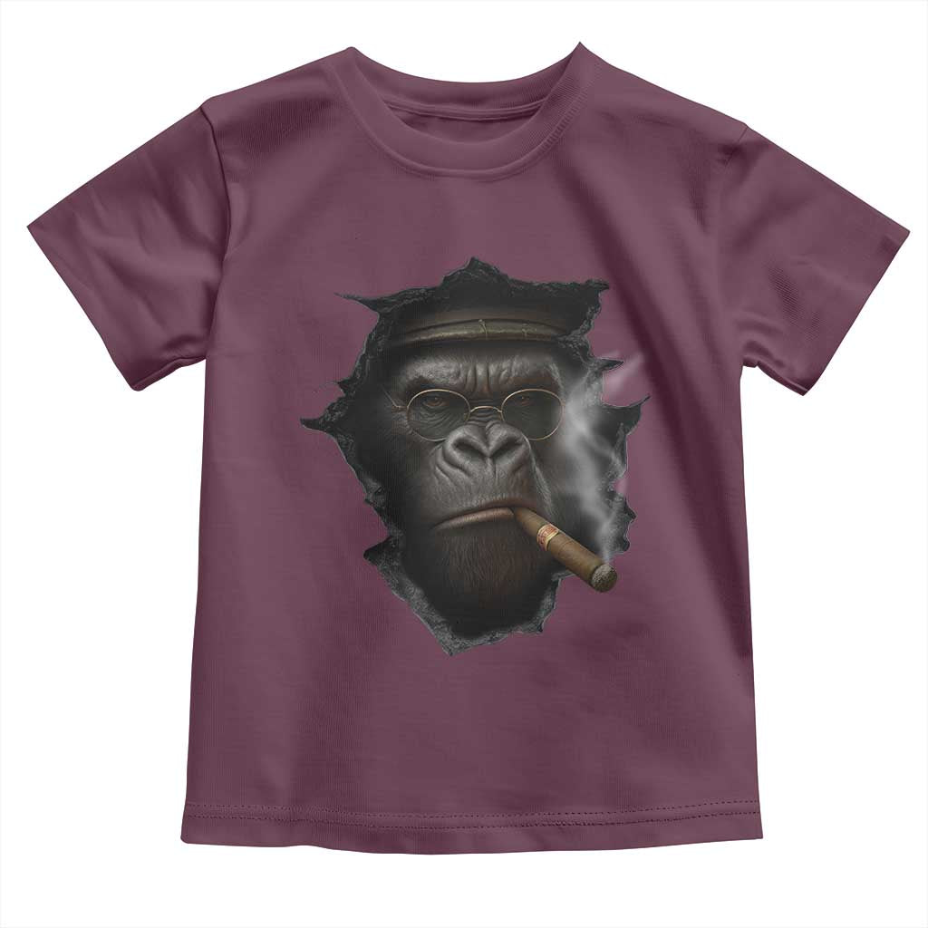Cool Gorilla With Cigar Toddler T Shirt Animal Lover Gift - Wonder Print Shop