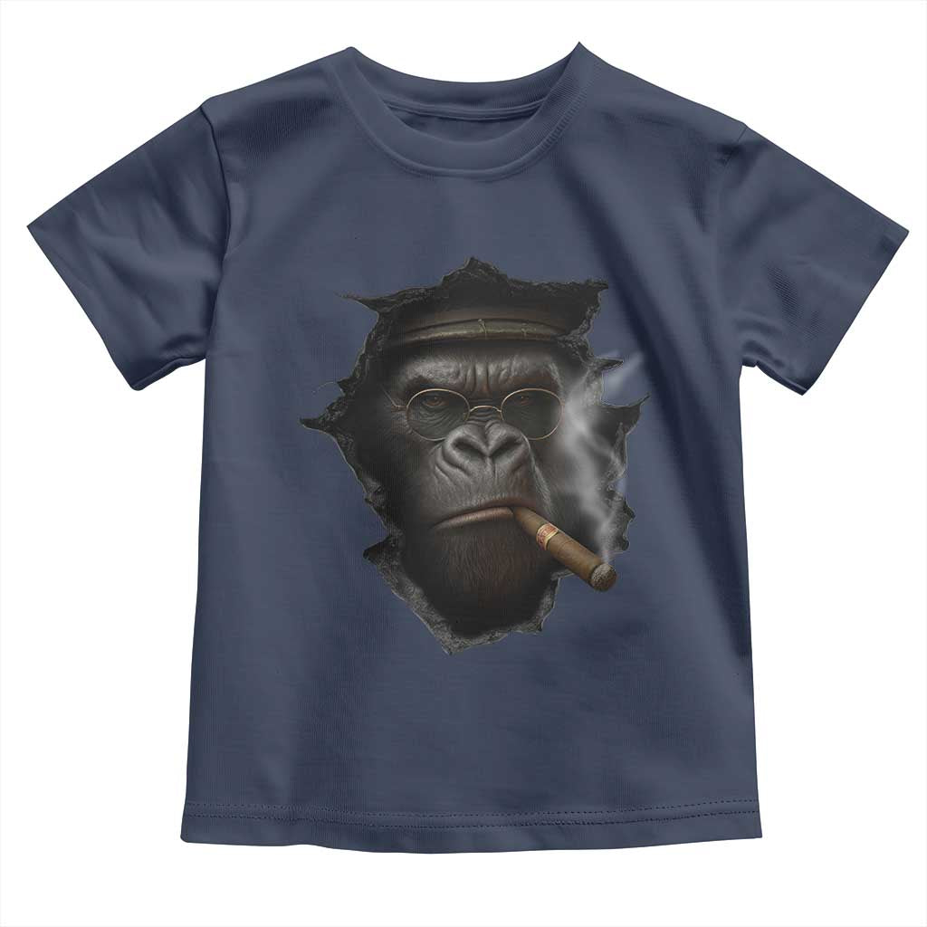 Cool Gorilla With Cigar Toddler T Shirt Animal Lover Gift - Wonder Print Shop