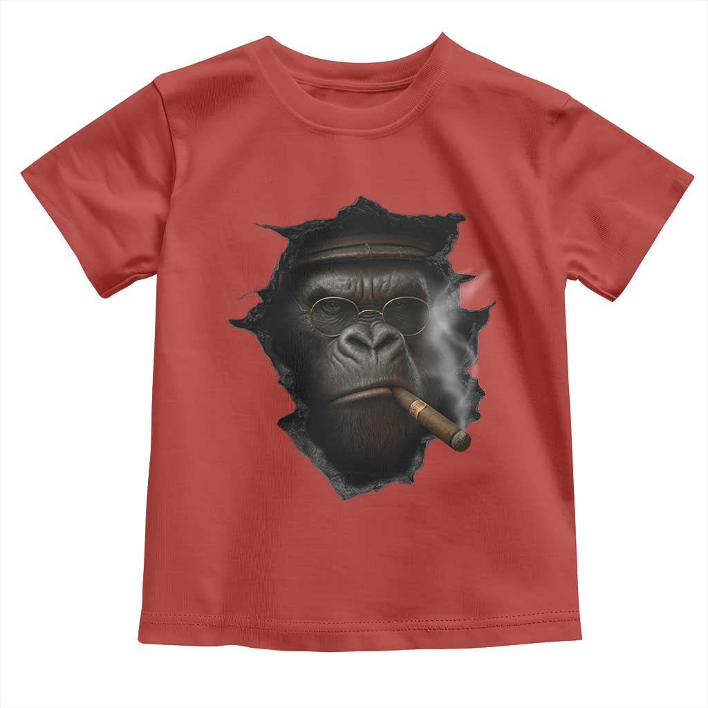Cool Gorilla With Cigar Toddler T Shirt Animal Lover Gift - Wonder Print Shop