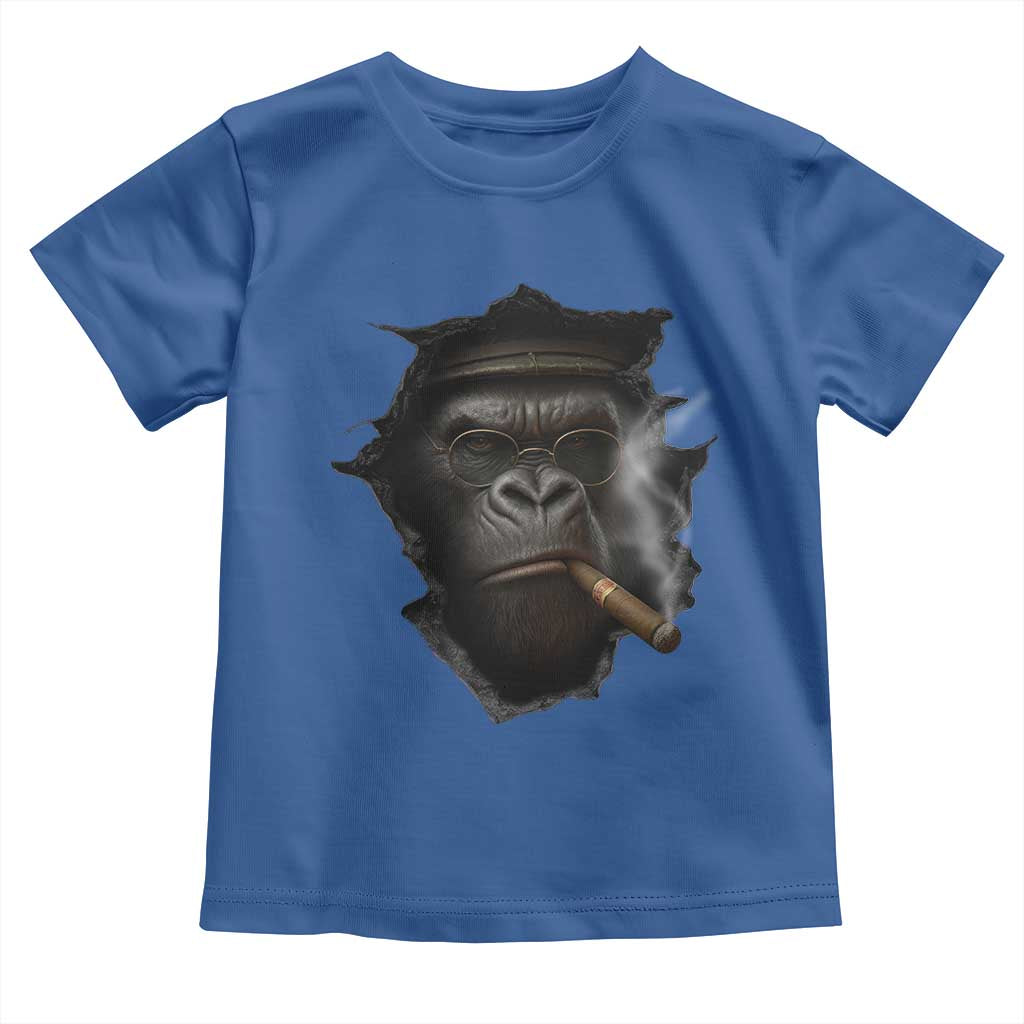 Cool Gorilla With Cigar Toddler T Shirt Animal Lover Gift - Wonder Print Shop