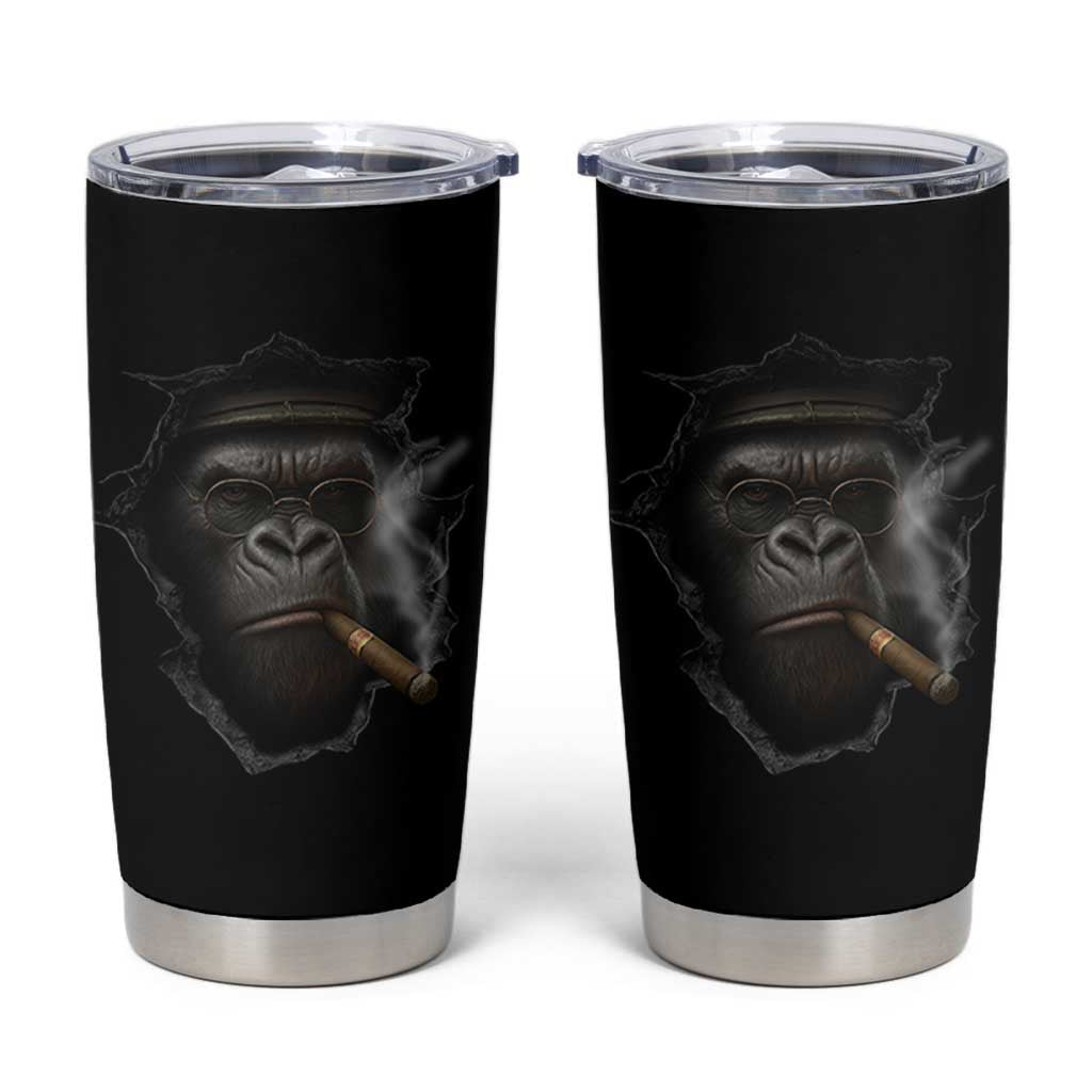Cool Gorilla With Cigar Tumbler Cup Animal Lover Gift