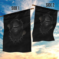 Angry Gorilla Face On Cracked Wall Garden Flag Animal Lover Gift - Wonder Print Shop