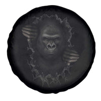 Angry Gorilla Face On Cracked Wall Spare Tire Cover Animal Lover Gift - Wonder Print Shop