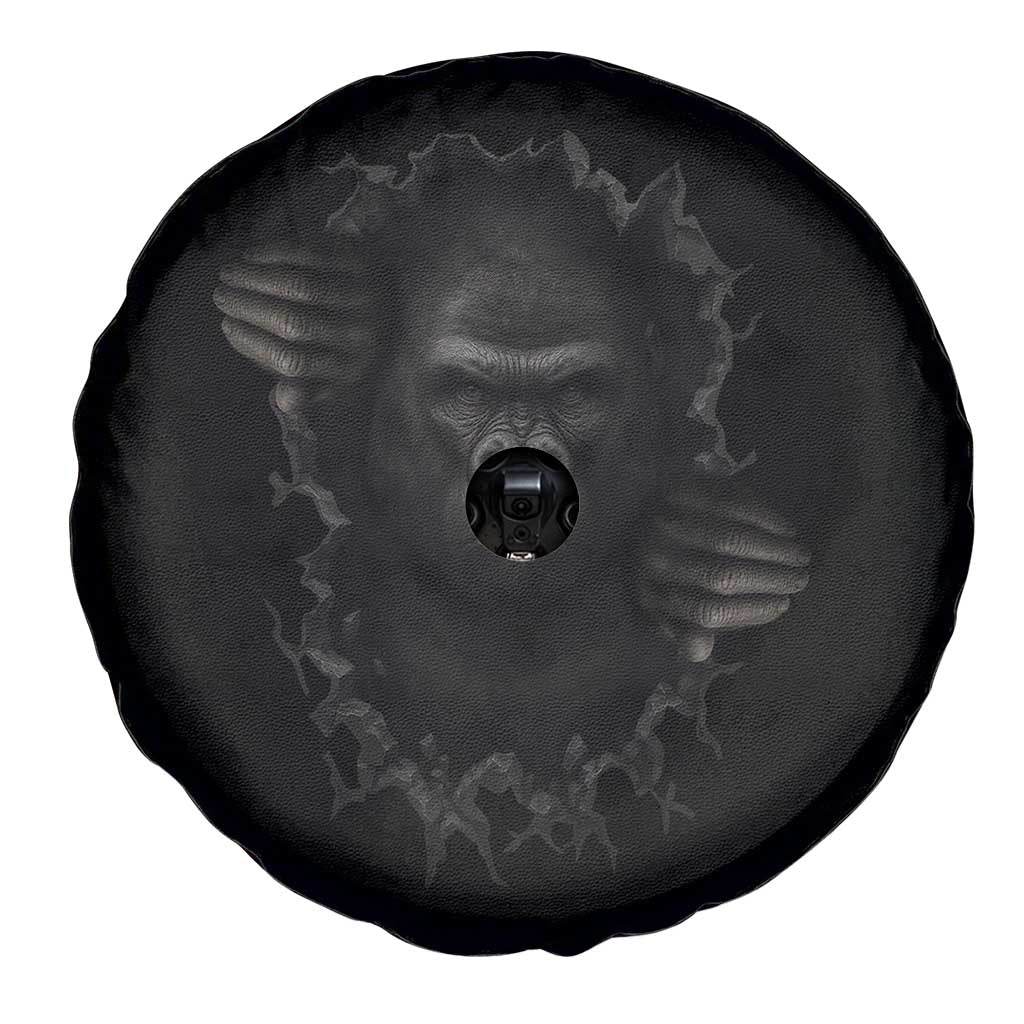 Angry Gorilla Face On Cracked Wall Spare Tire Cover Animal Lover Gift - Wonder Print Shop