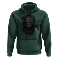 Angry Gorilla Face On Cracked Wall Hoodie Animal Lover Gift - Wonder Print Shop