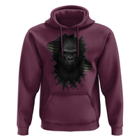 Angry Gorilla Face On Cracked Wall Hoodie Animal Lover Gift - Wonder Print Shop