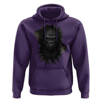 Angry Gorilla Face On Cracked Wall Hoodie Animal Lover Gift - Wonder Print Shop