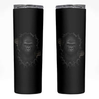 Angry Gorilla Face On Cracked Wall Skinny Tumbler Animal Lover Gift