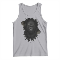 Angry Gorilla Face On Cracked Wall Tank Top Animal Lover Gift - Wonder Print Shop