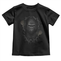 Angry Gorilla Face On Cracked Wall Toddler T Shirt Animal Lover Gift - Wonder Print Shop