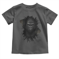 Angry Gorilla Face On Cracked Wall Toddler T Shirt Animal Lover Gift - Wonder Print Shop