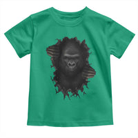 Angry Gorilla Face On Cracked Wall Toddler T Shirt Animal Lover Gift - Wonder Print Shop