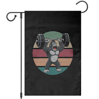 Fitness Lover Gift Garden Flag Powerlifting Gorilla Strength - Wonder Print Shop