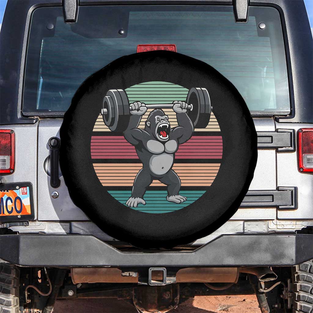 Fitness Lover Gift Spare Tire Cover Powerlifting Gorilla Strength - Wonder Print Shop