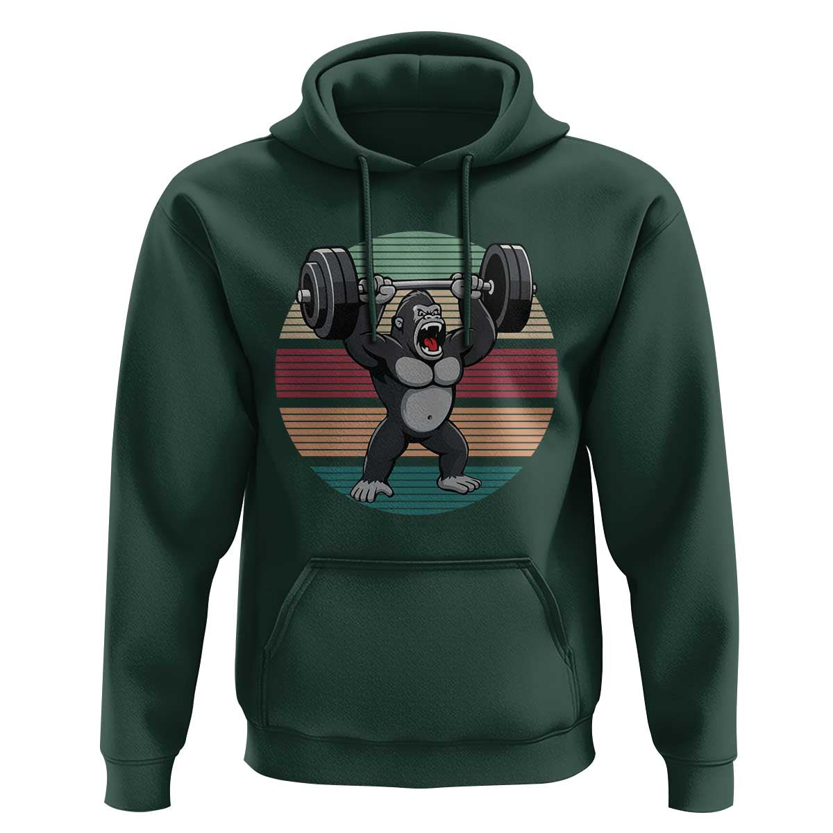 Fitness Lover Gift Hoodie Powerlifting Gorilla Strength - Wonder Print Shop