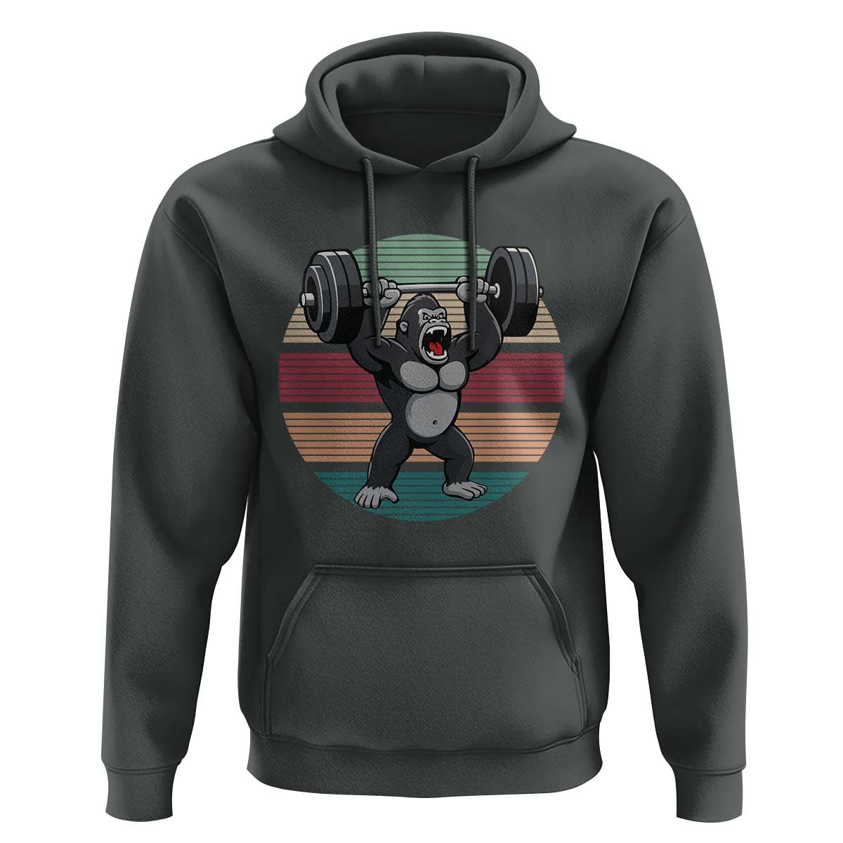 Fitness Lover Gift Hoodie Powerlifting Gorilla Strength - Wonder Print Shop