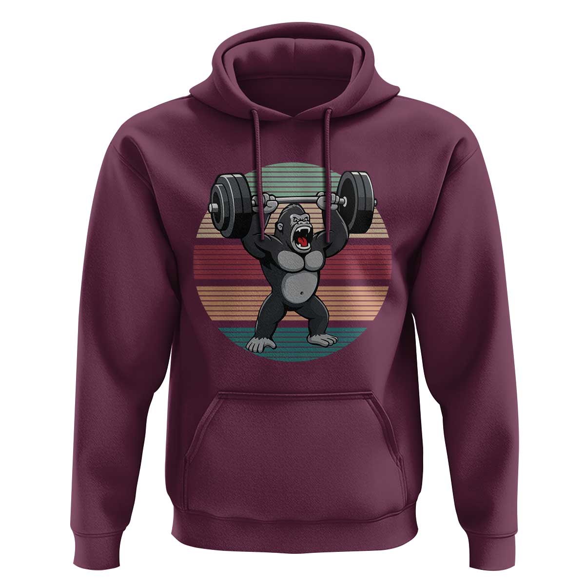 Fitness Lover Gift Hoodie Powerlifting Gorilla Strength - Wonder Print Shop