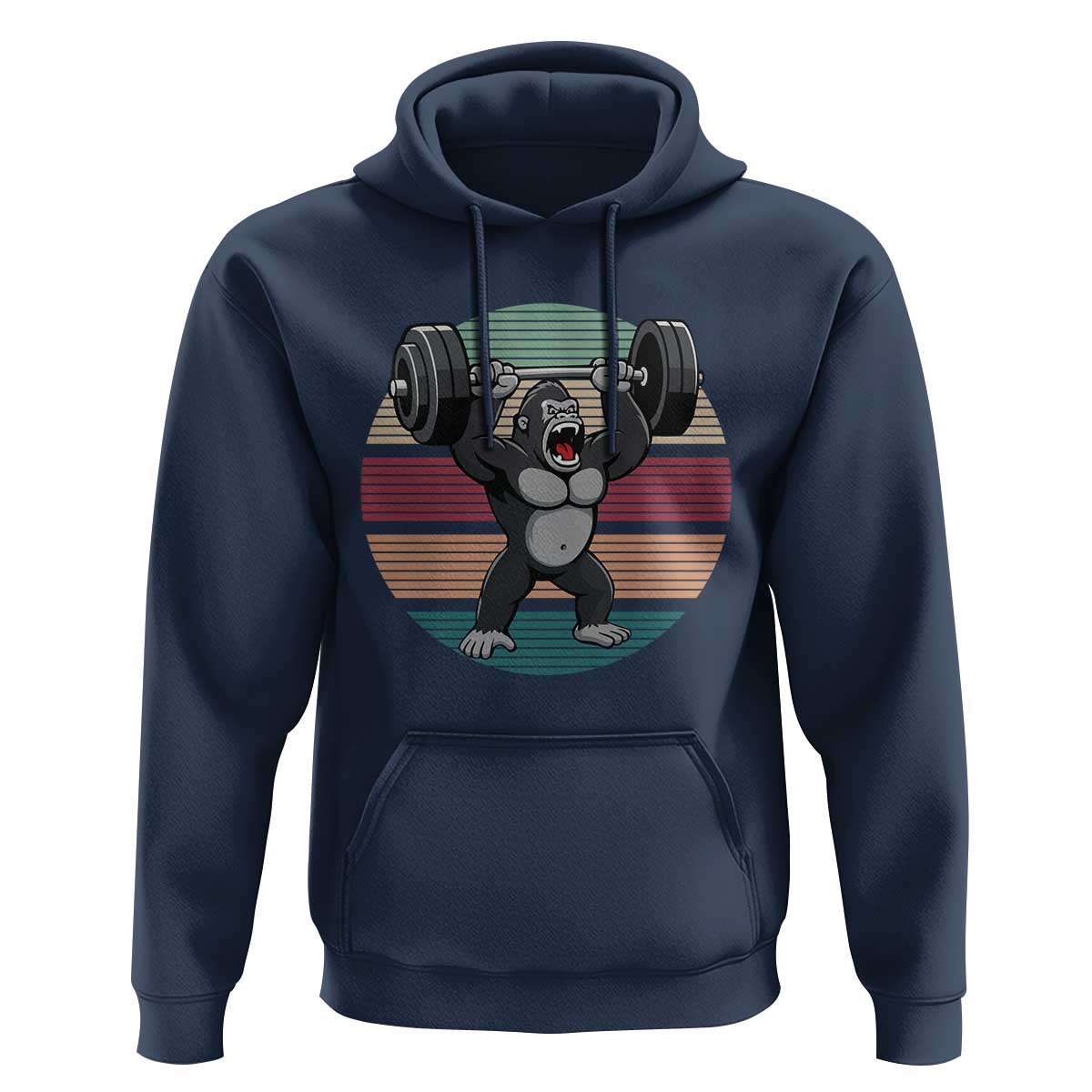 Fitness Lover Gift Hoodie Powerlifting Gorilla Strength - Wonder Print Shop