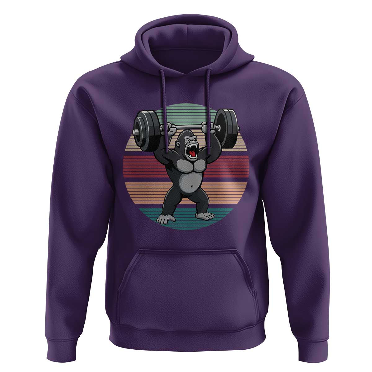 Fitness Lover Gift Hoodie Powerlifting Gorilla Strength - Wonder Print Shop
