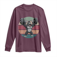 Fitness Lover Gift Long Sleeve Shirt Powerlifting Gorilla Strength - Wonder Print Shop