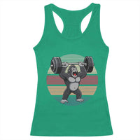 Fitness Lover Gift Racerback Tank Top Powerlifting Gorilla Strength - Wonder Print Shop