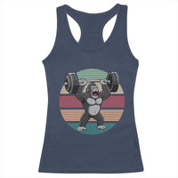 Fitness Lover Gift Racerback Tank Top Powerlifting Gorilla Strength - Wonder Print Shop