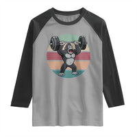 Fitness Lover Gift Raglan Shirt Powerlifting Gorilla Strength - Wonder Print Shop
