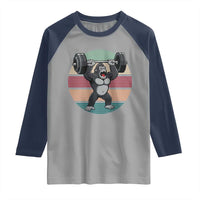 Fitness Lover Gift Raglan Shirt Powerlifting Gorilla Strength - Wonder Print Shop