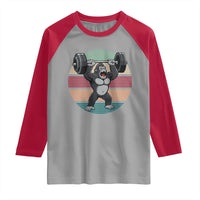 Fitness Lover Gift Raglan Shirt Powerlifting Gorilla Strength - Wonder Print Shop