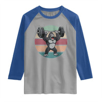 Fitness Lover Gift Raglan Shirt Powerlifting Gorilla Strength - Wonder Print Shop