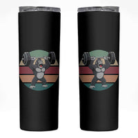 Fitness Lover Gift Skinny Tumbler Powerlifting Gorilla Strength