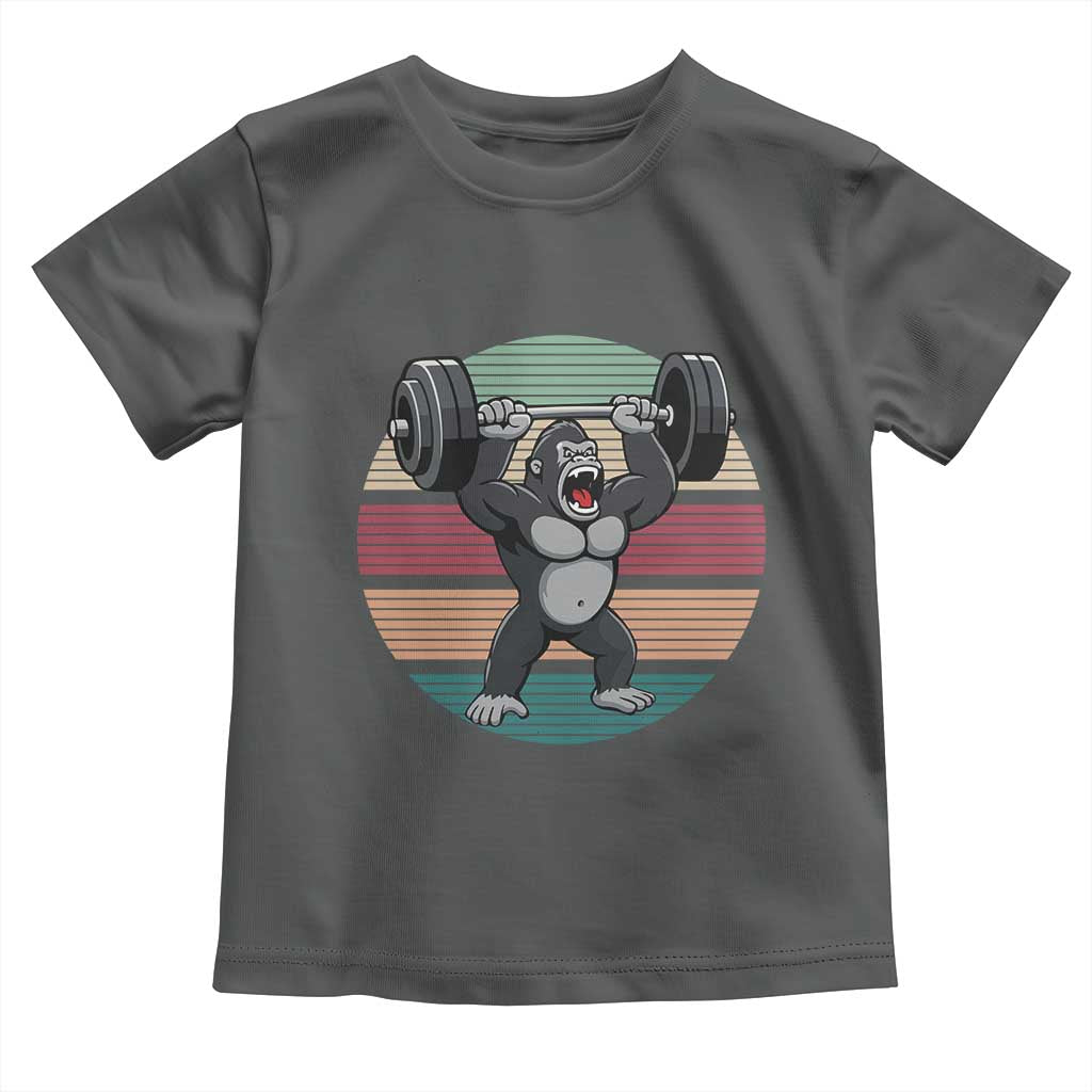 Fitness Lover Gift Toddler T Shirt Powerlifting Gorilla Strength - Wonder Print Shop