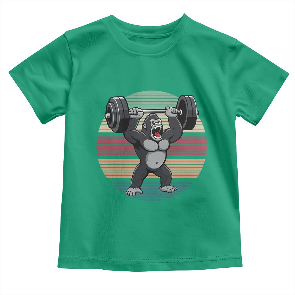 Fitness Lover Gift Toddler T Shirt Powerlifting Gorilla Strength - Wonder Print Shop