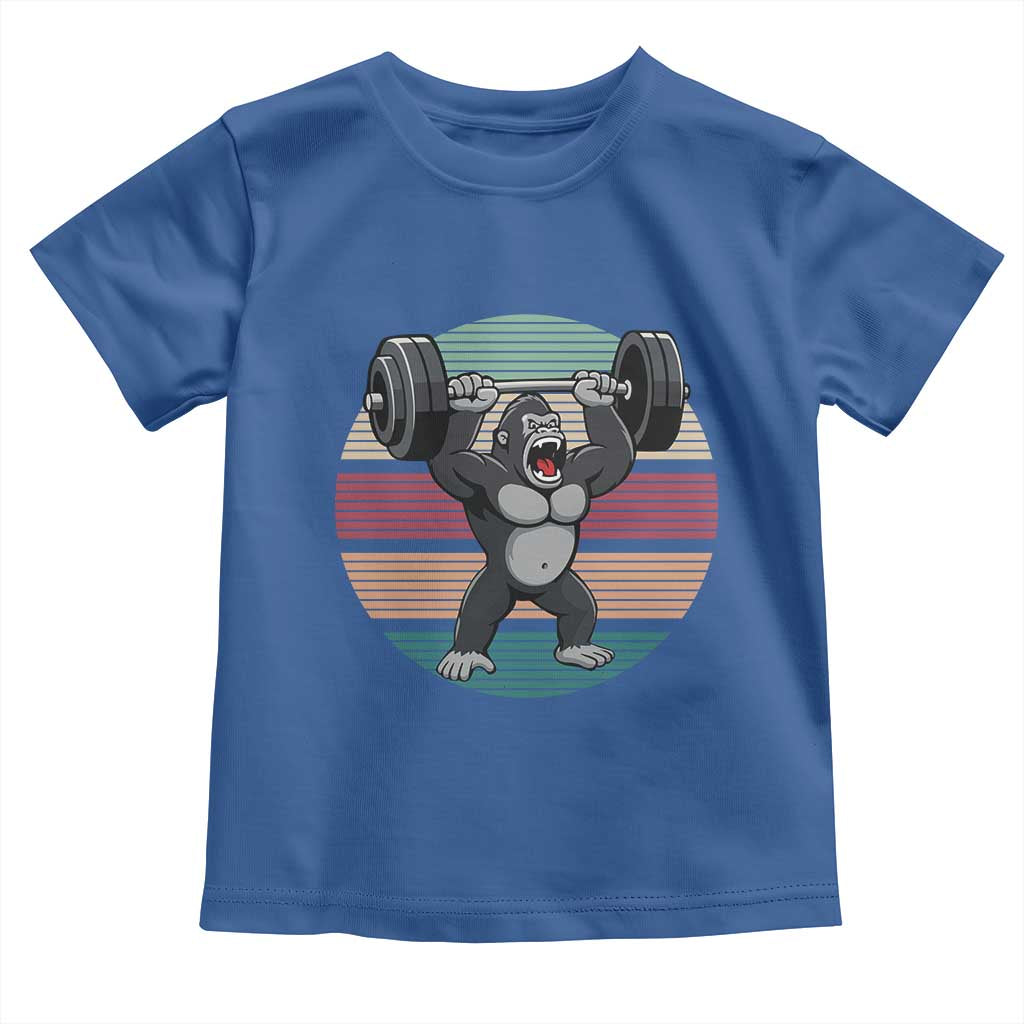 Fitness Lover Gift Toddler T Shirt Powerlifting Gorilla Strength - Wonder Print Shop
