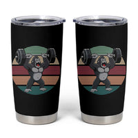 Fitness Lover Gift Tumbler Cup Powerlifting Gorilla Strength