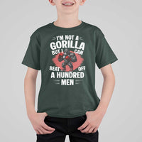 Funny Boxing T Shirt For Kid Not A Gorilla But I Can Beat Off A Hundred Men - Wonder Print Shop