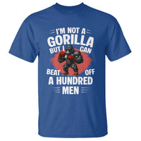 Funny Boxing T Shirt Not A Gorilla But I Can Beat Off A Hundred Men - Wonder Print Shop