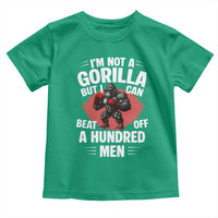 Funny Boxing Toddler T Shirt Not A Gorilla But I Can Beat Off A Hundred Men - Wonder Print Shop